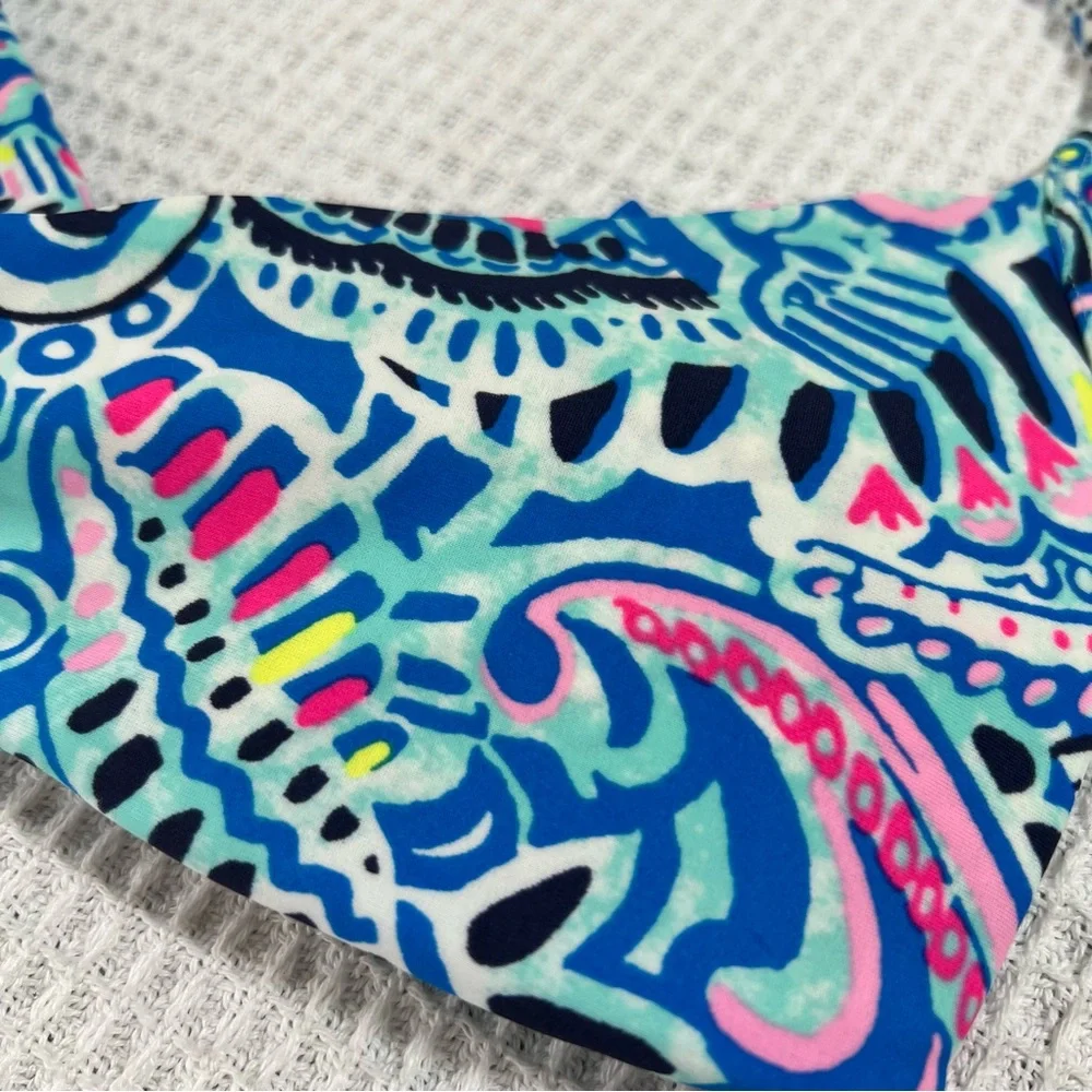 Aerie by‎ American Eagle Bikini Swimsuit Swim Criss Cross Top Bright